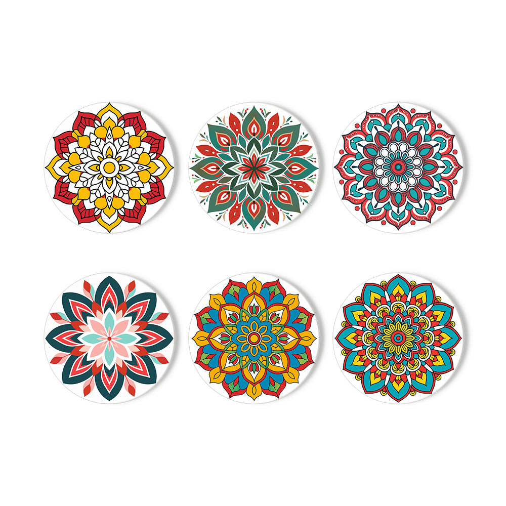 Mandala Magic (Set of 6) -  Paint by Numbers Kit for Adults -  Portrait By Numbers