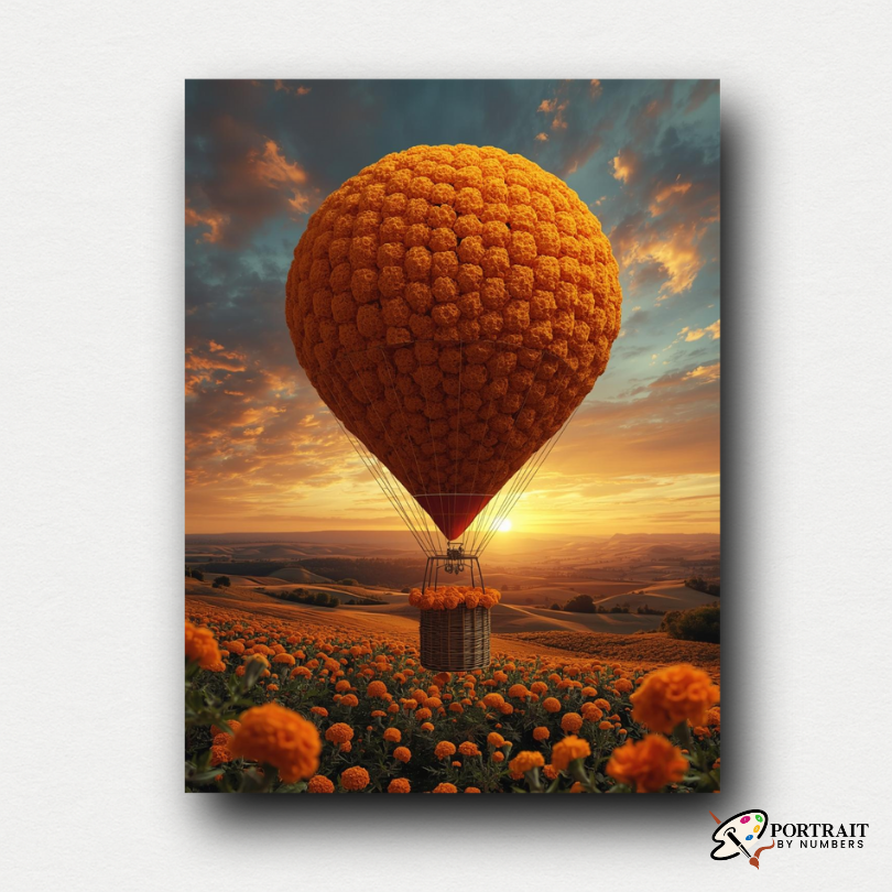 Marigold Skies -  Paint by numbers Kit -  Portrait By Numbers