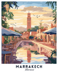 Marrakech - Travel Poster -  Paint by Numbers Kit for Adults -  Portrait By Numbers