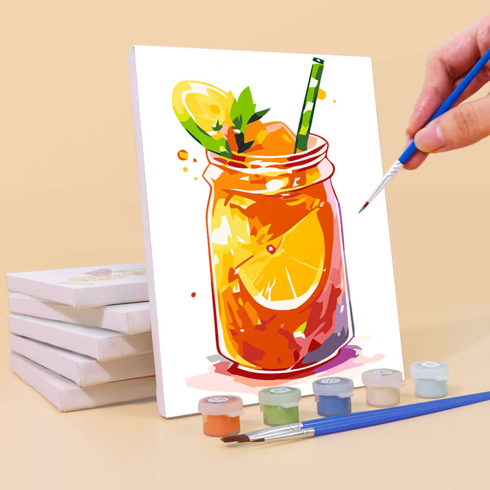 Mason Mixers (Set of 6) -  Paint by Numbers Kit for Adults -  Portrait By Numbers