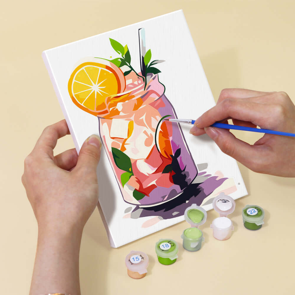 Mason Mixers (Set of 6) -  Paint by Numbers Kit for Adults -  Portrait By Numbers