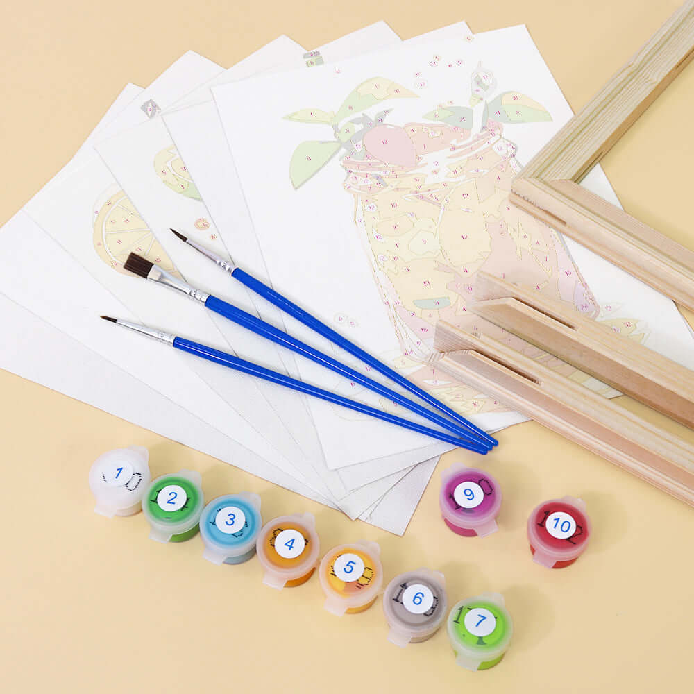 Mason Mixers (Set of 6) -  Paint by Numbers Kit for Adults -  Portrait By Numbers