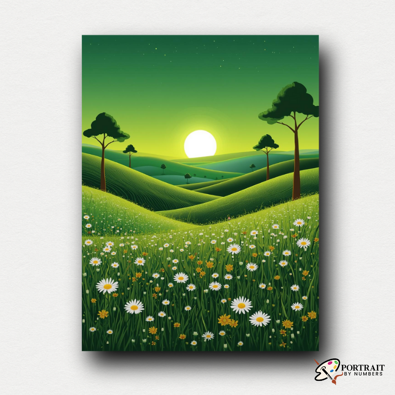 Meadow Glow -  Paint by numbers Kit -  Portrait By Numbers