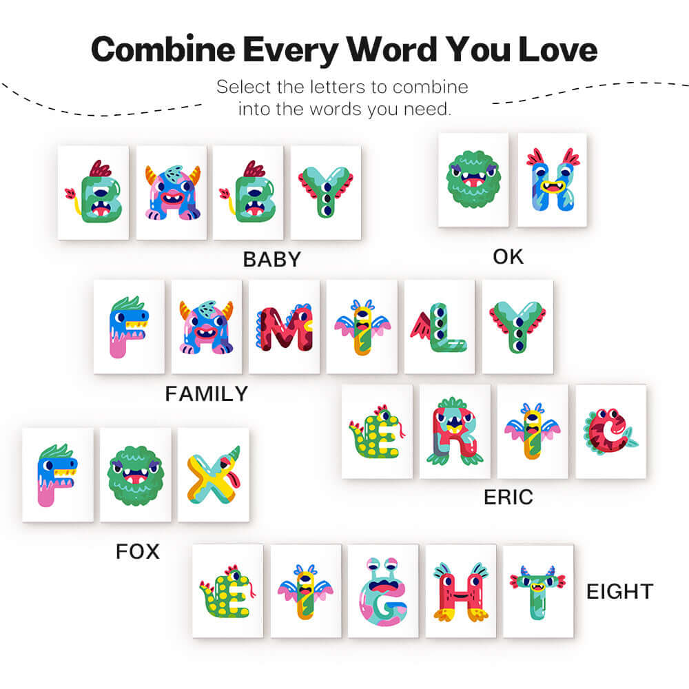 Mega Monsters ABCs – Fun Paint by Numbers Set – Portrait By Numbers