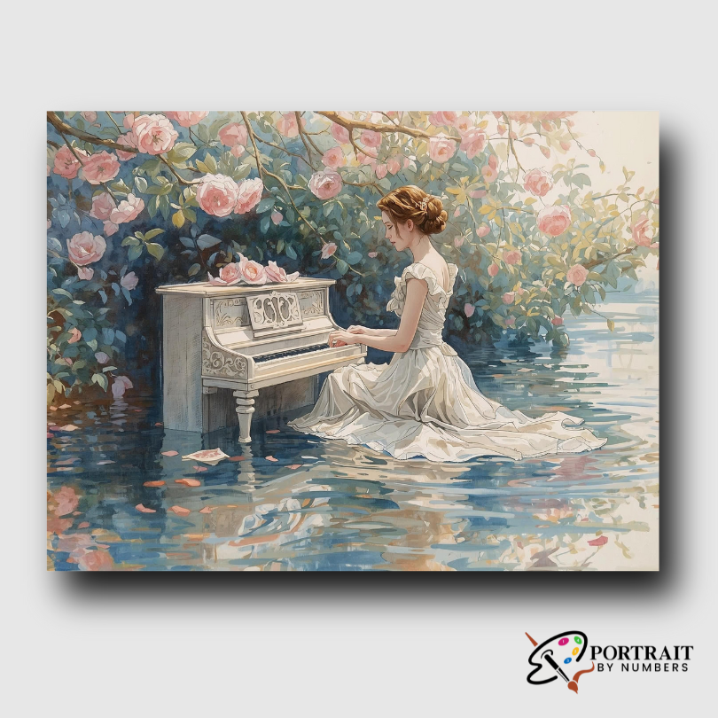 Melody of Roses -  Paint by numbers -  Portrait By Numbers