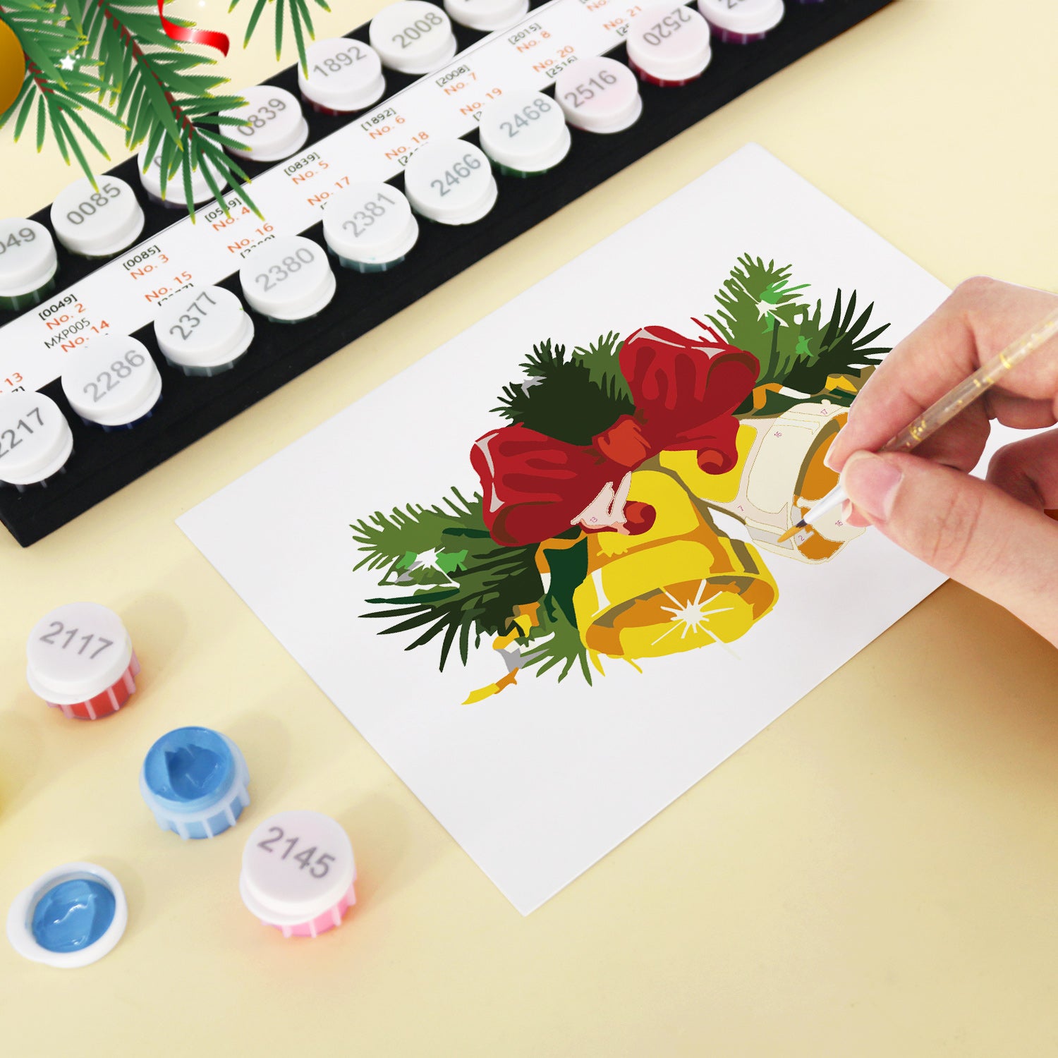 Merry Moments Poster Cards Set -  Paint by Numbers Kit for Adults -  Portrait By Numbers