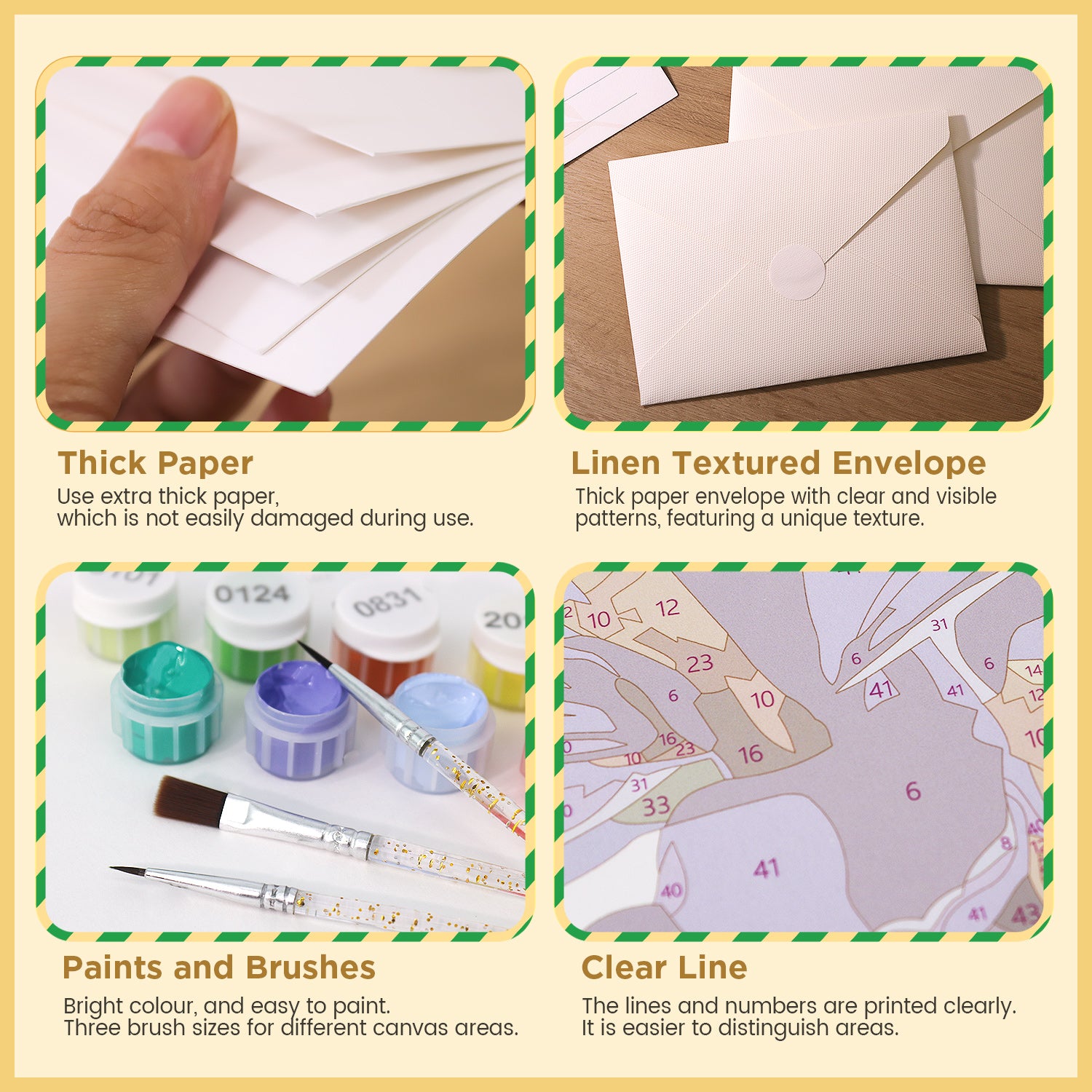 Merry Moments Poster Cards Set -  Paint by Numbers Kit for Adults -  Portrait By Numbers