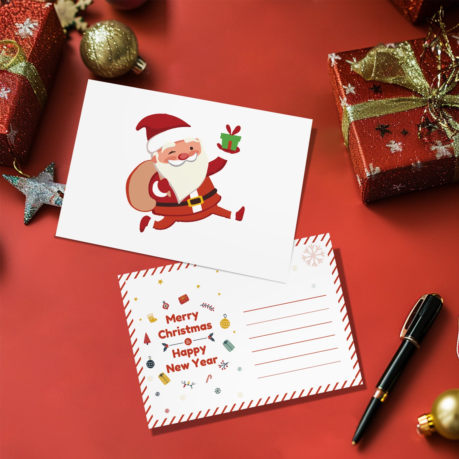 Merry Moments Poster Cards Set -  Paint by Numbers Kit for Adults -  Portrait By Numbers