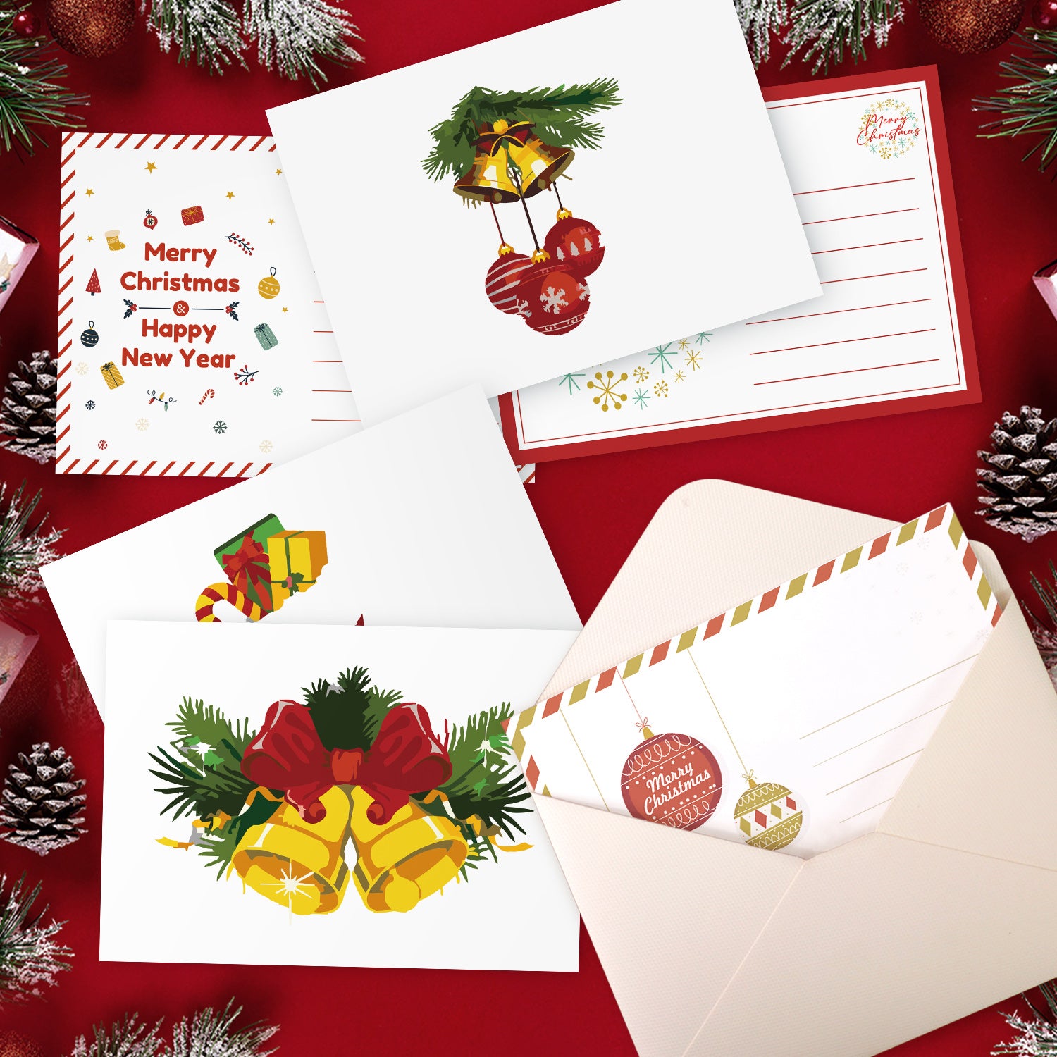 Merry Moments Poster Cards Set -  Paint by Numbers Kit for Adults -  Portrait By Numbers