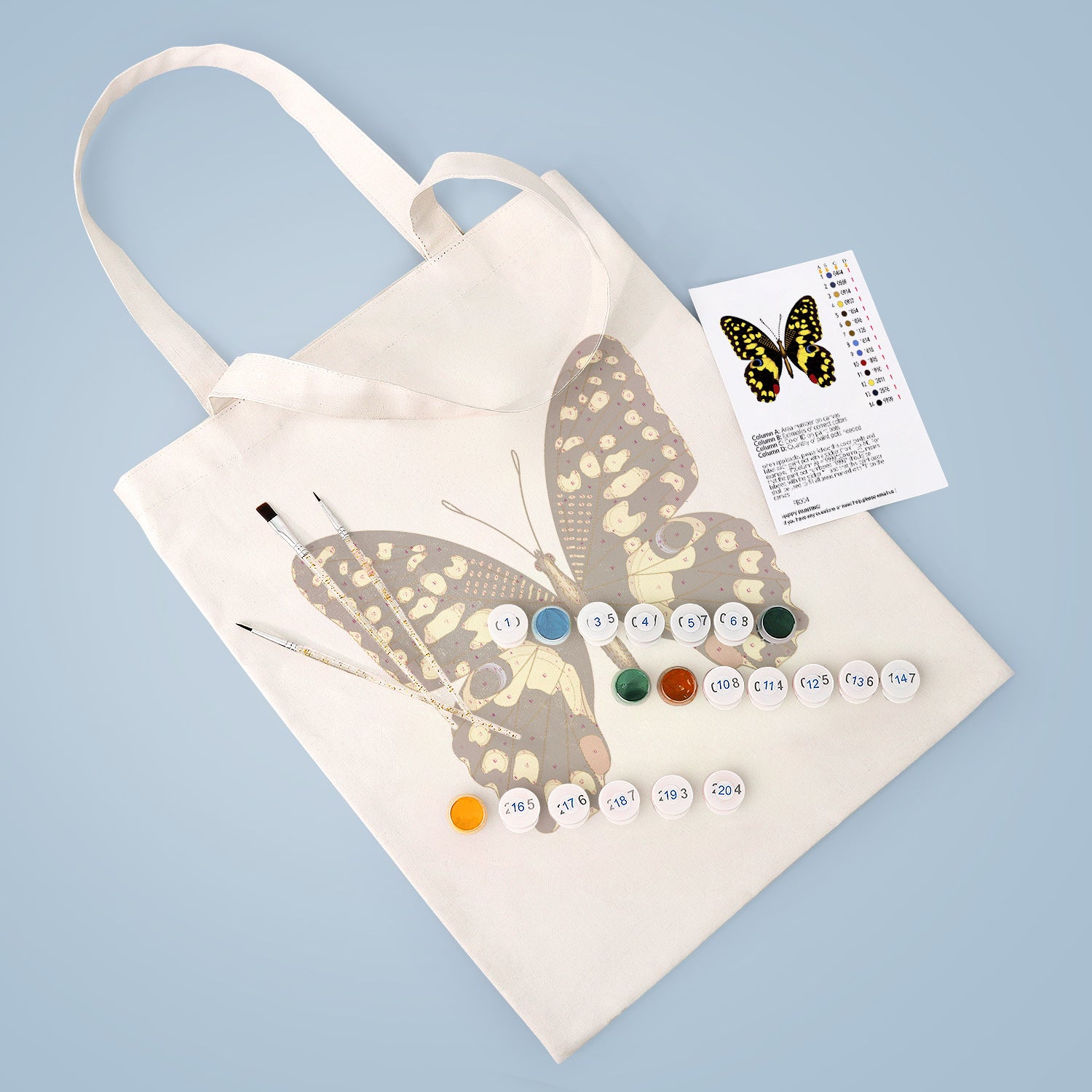 Midnight Butterfly Bag -  Paint by Numbers Kit for Adults -  Portrait By Numbers