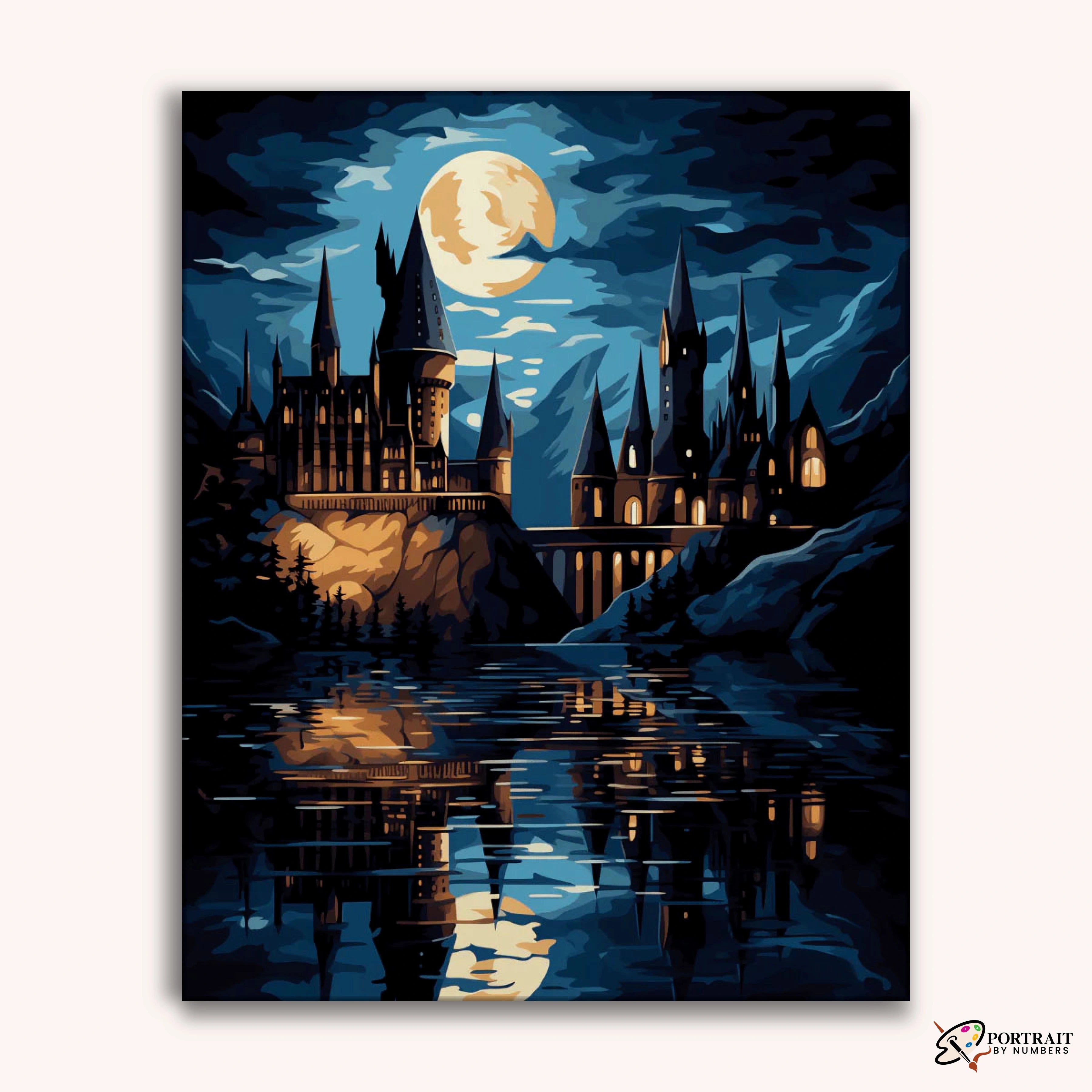 Midnight Castle -  Paint by Numbers Kit for Adults -  Portrait By Numbers