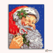 Mischievous Santa -  Paint by Numbers Kit for Adults -  Portrait By Numbers