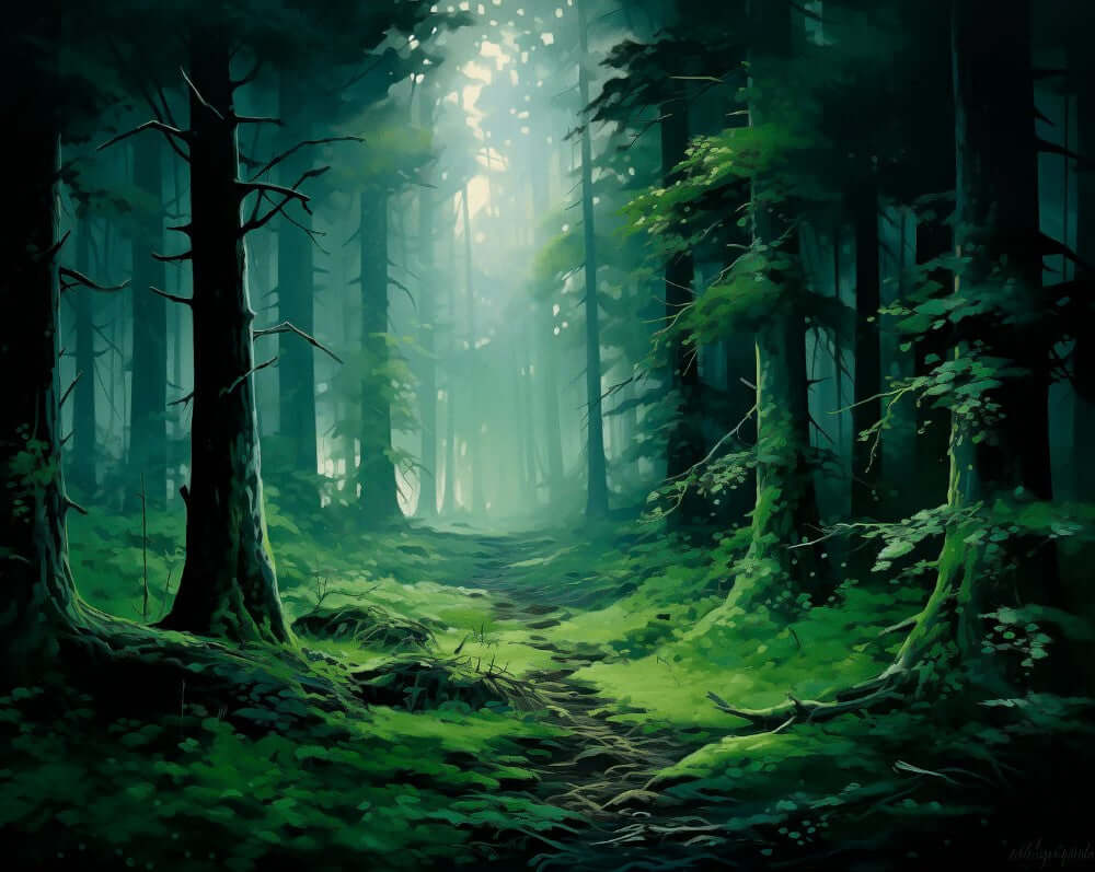 Misty Forest -  Paint by numbers -  Portrait By Numbers
