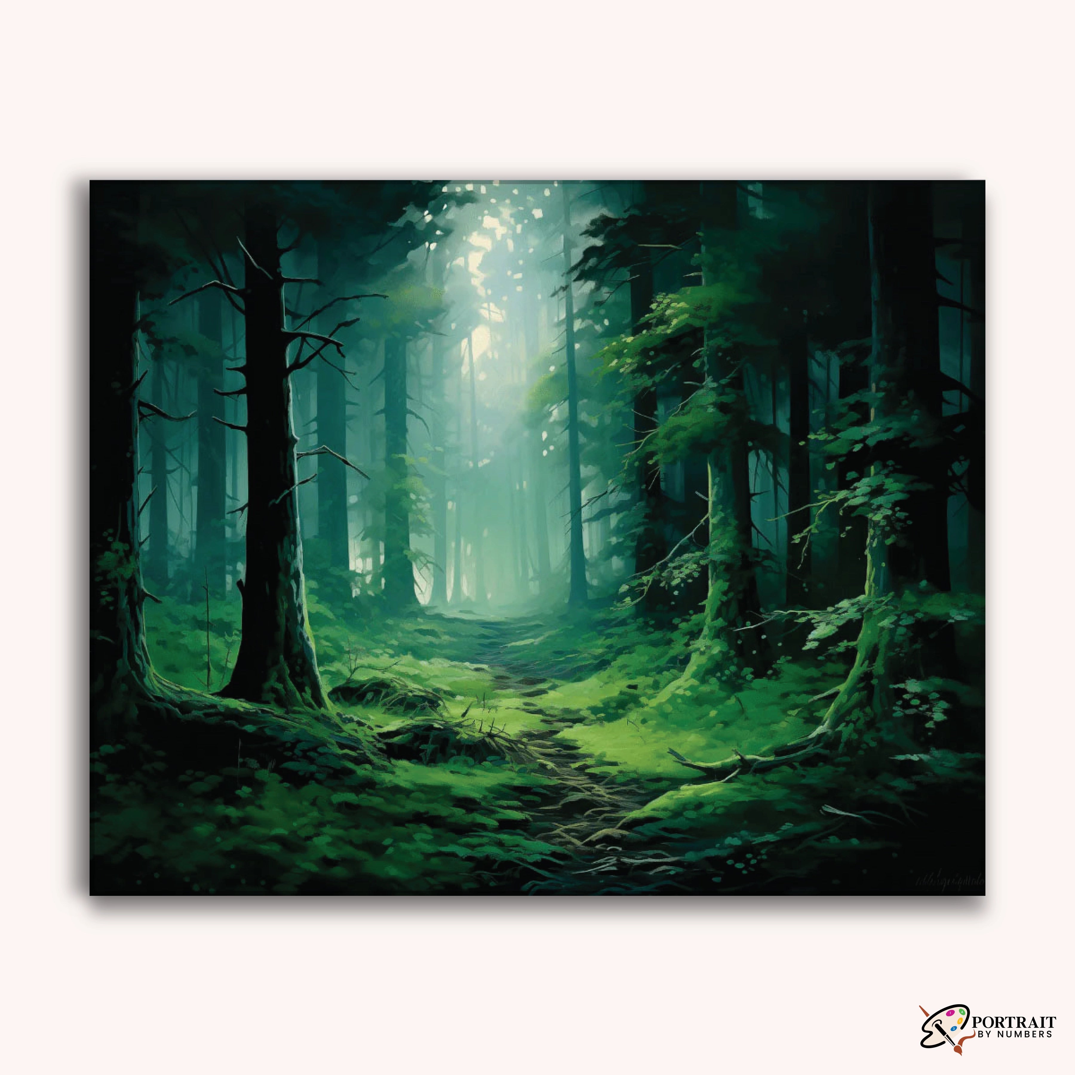 Misty Forest -  Paint by Numbers Kit for Adults -  Portrait By Numbers