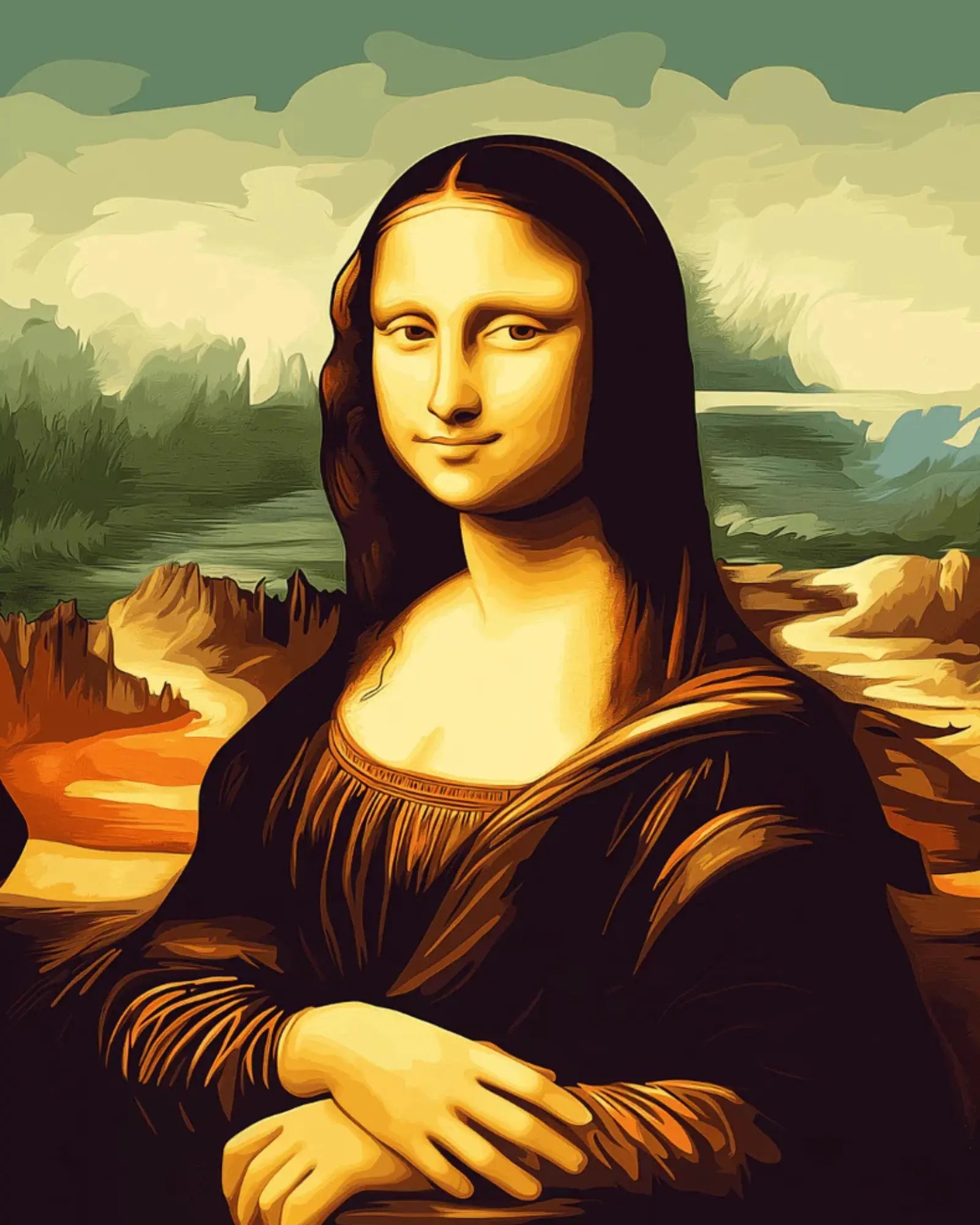 Mona Lisa - Leonardo Da Vinci -  Paint by Numbers Kit for Adults -  Portrait By Numbers