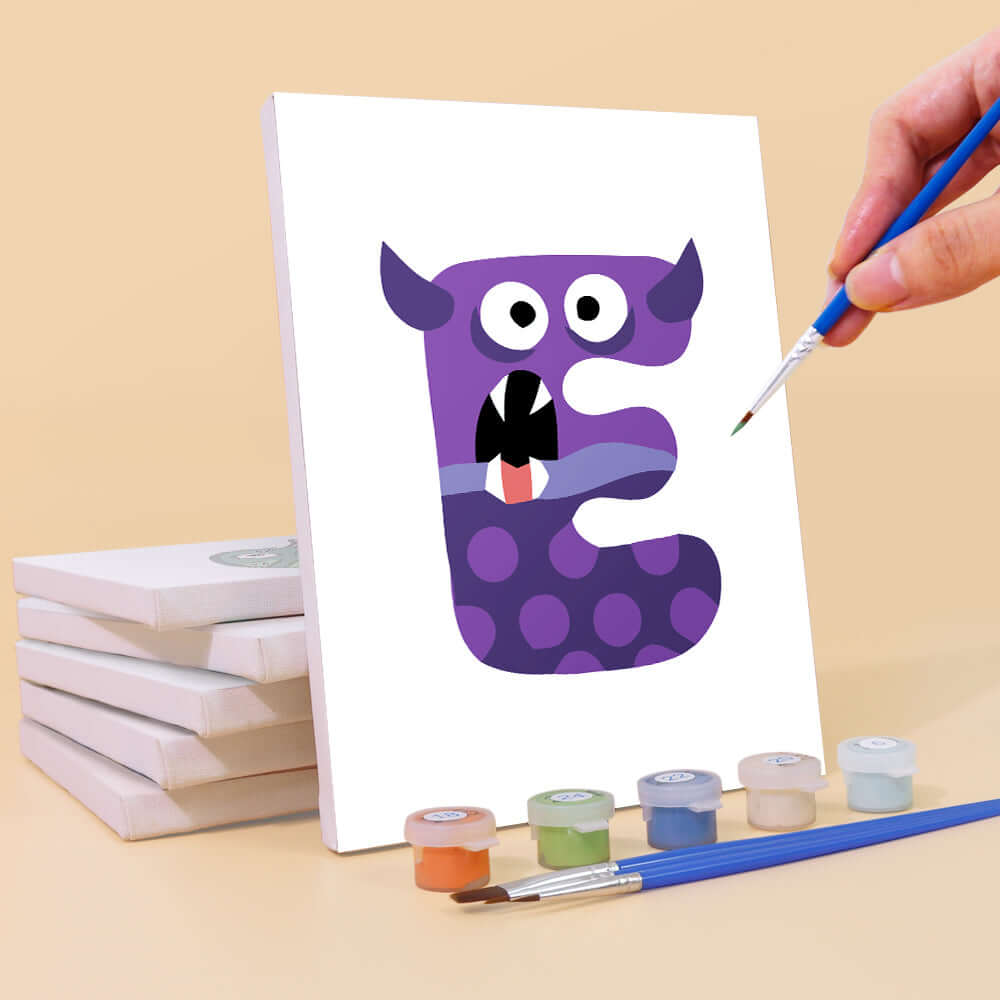 Monster Caps ABCs (Alphabet) -  Paint by numbers Kit -  Portrait By Numbers
