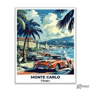 Monte Carlo Travel Poster -  Paint by Numbers Kit for Adults -  Portrait By Numbers