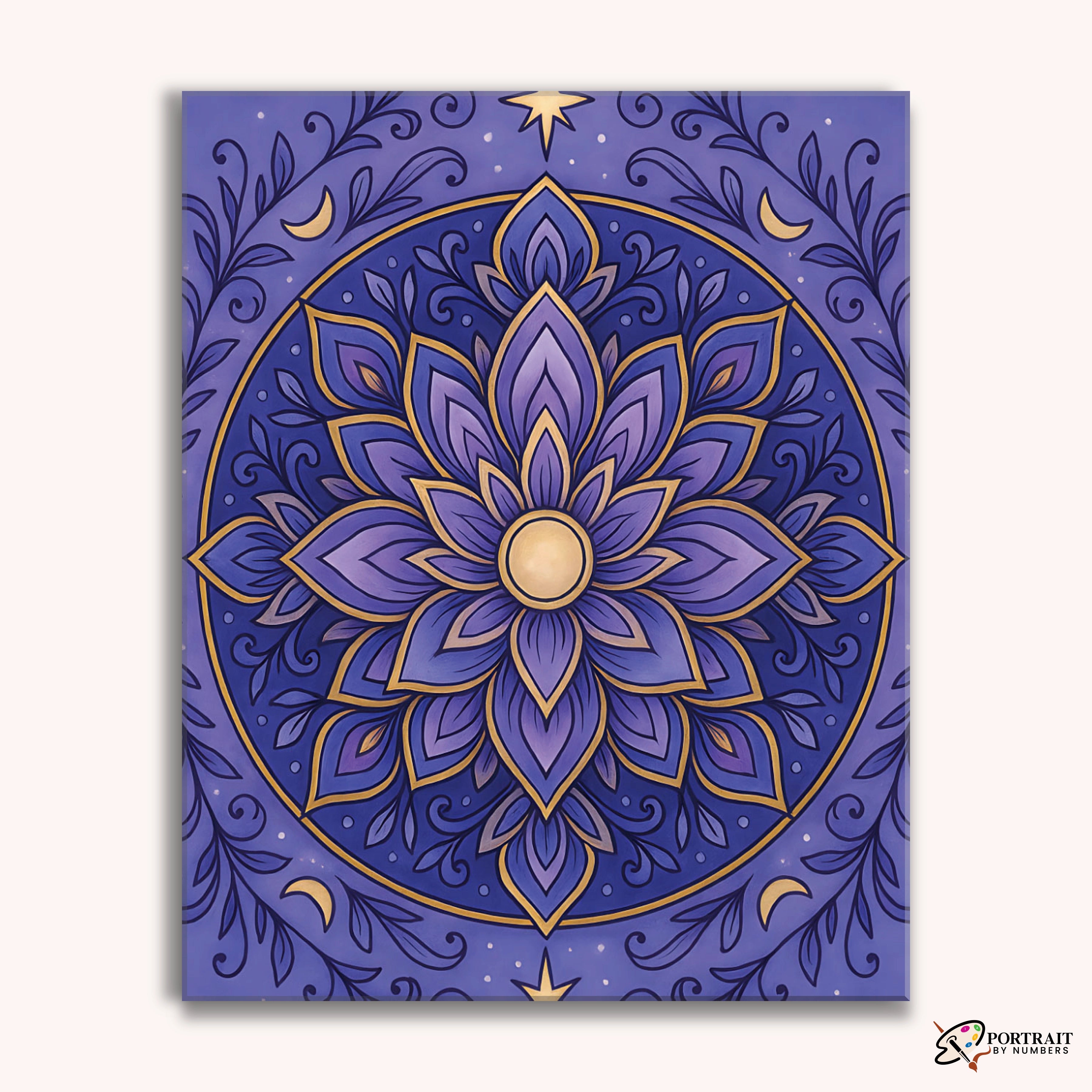 Moon Petal (Mandala) -  Paint by Numbers Kit for Adults -  Portrait By Numbers