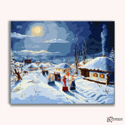 Moonlit Winter Procession -  Paint by Numbers Kit for Adults -  Portrait By Numbers