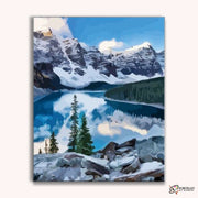 Moraine Lake -  Paint by Numbers Kit for Adults -  Portrait By Numbers