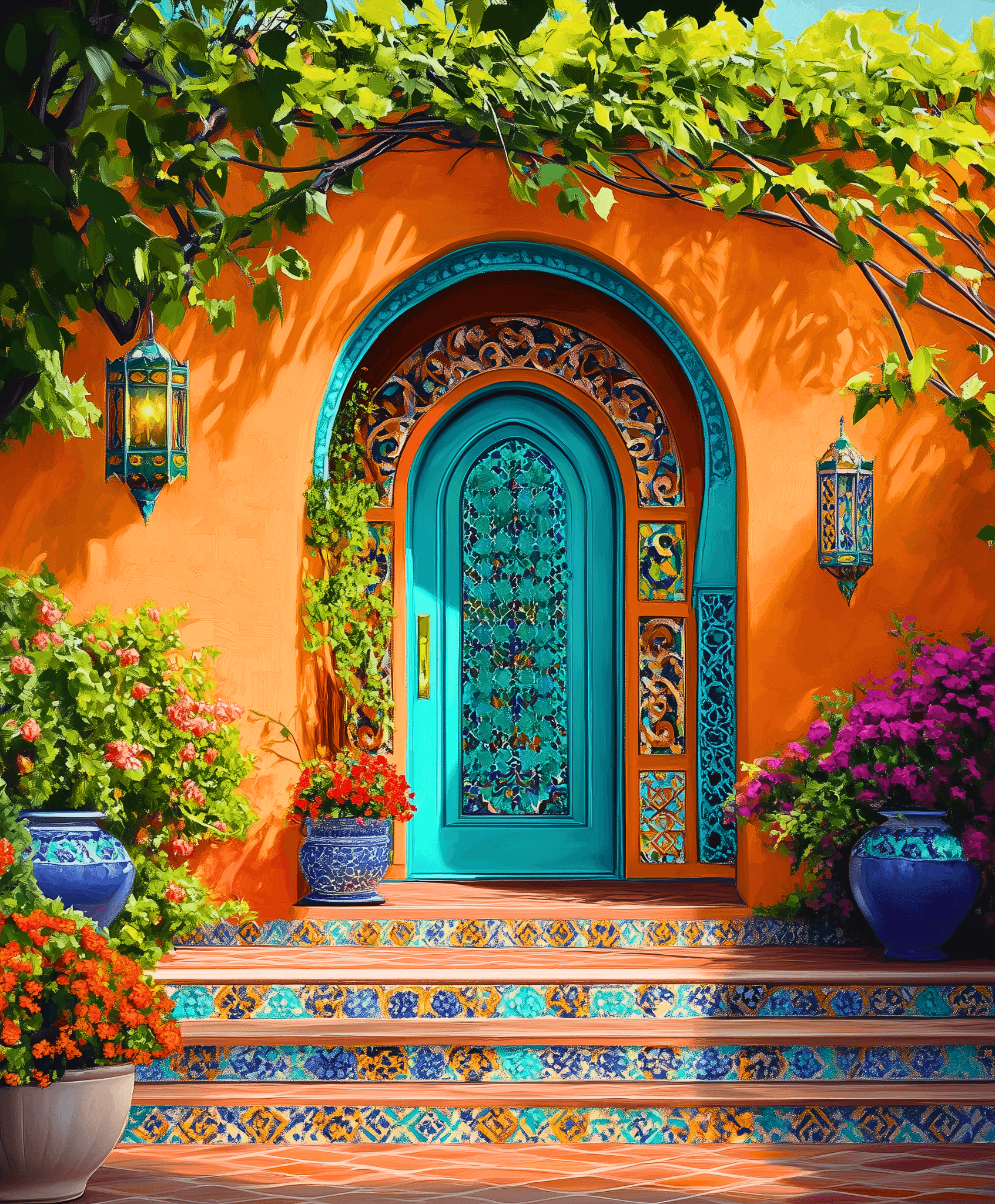 Moroccan Splendor -  Paint by Numbers Kit for Adults -  Portrait By Numbers