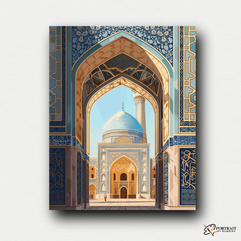 Mosque Beauty -  Paint by numbers Kit -  Portrait By Numbers