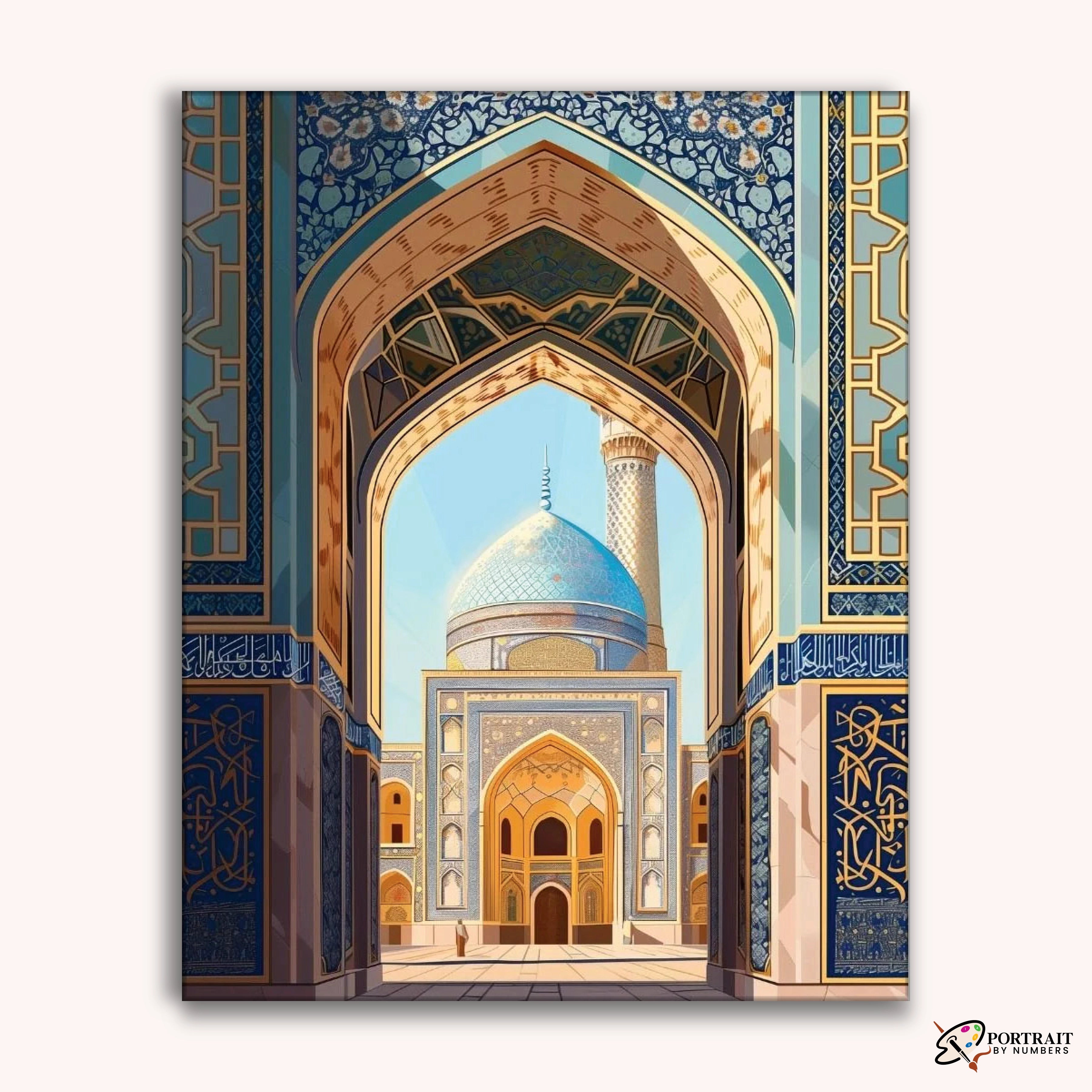 Mosque Beauty -  Paint by Numbers Kit for Adults -  Portrait By Numbers