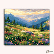 Mountain Chain View -  Paint by Numbers Kit for Adults -  Portrait By Numbers
