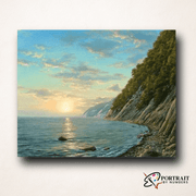Mountain River Sunset -  Paint by Numbers Kit for Adults -  Portrait By Numbers