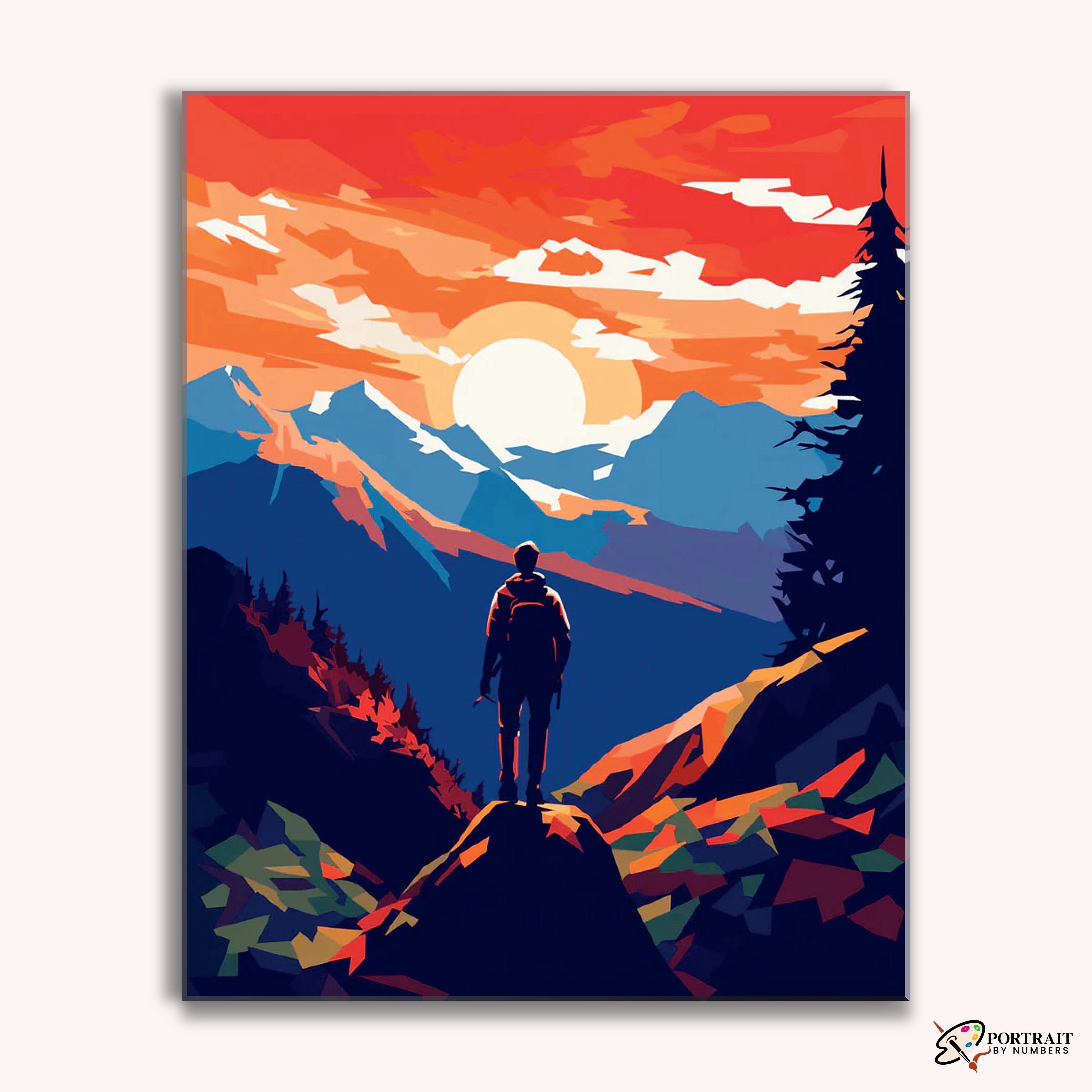 Mountain View -  Paint by Numbers Kit for Adults -  Portrait By Numbers