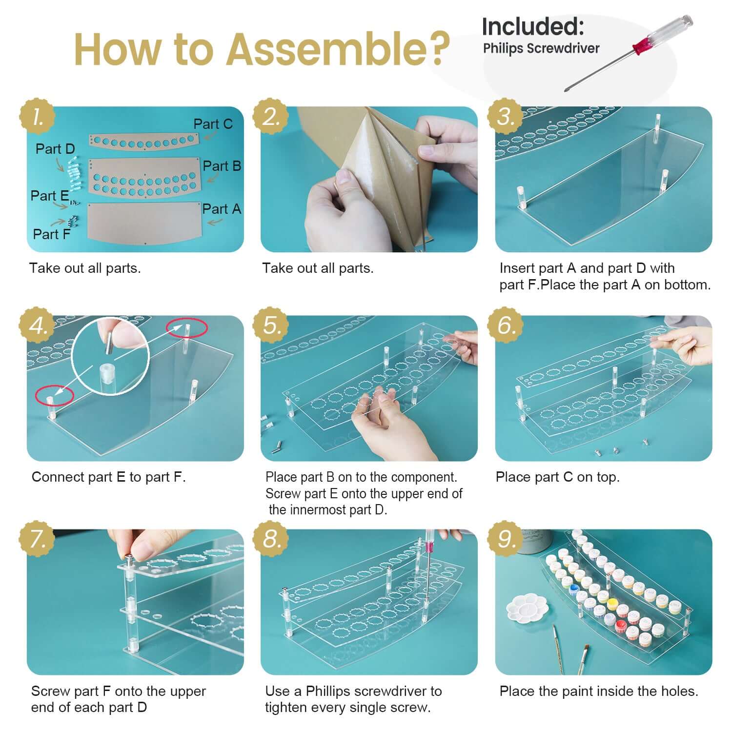 Multi-Size Paint Pot Holder -  Paint by Numbers Kit for Adults -  Portrait By Numbers