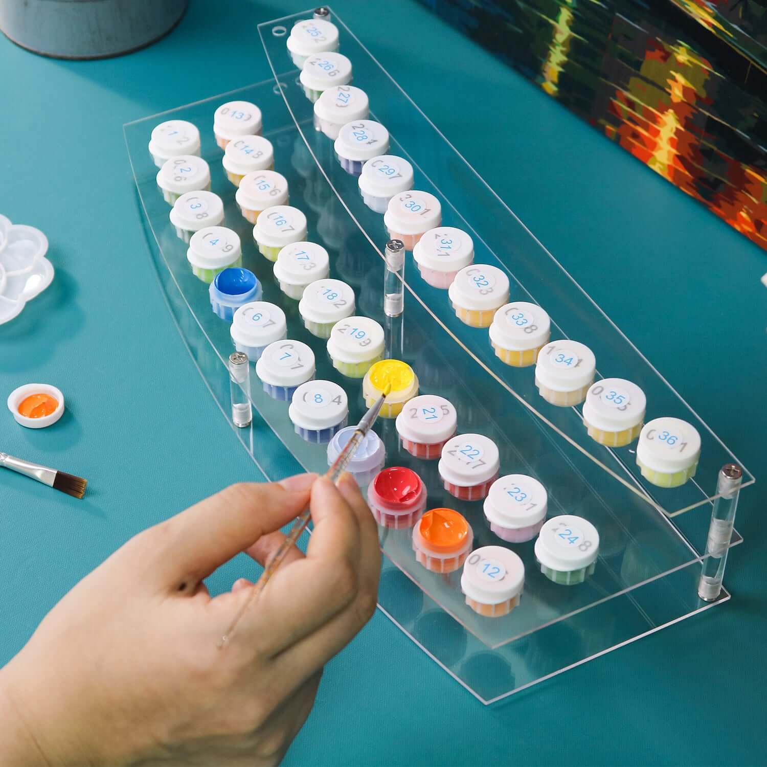 Multi-Size Paint Pot Holder -  Paint by Numbers Kit for Adults -  Portrait By Numbers