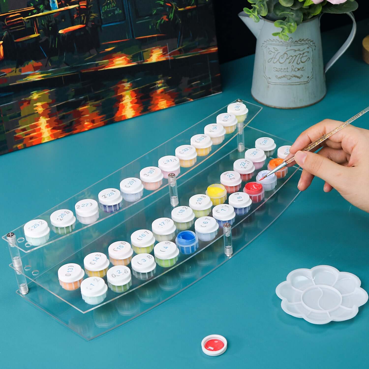 Multi-Size Paint Pot Holder -  Paint by Numbers Kit for Adults -  Portrait By Numbers