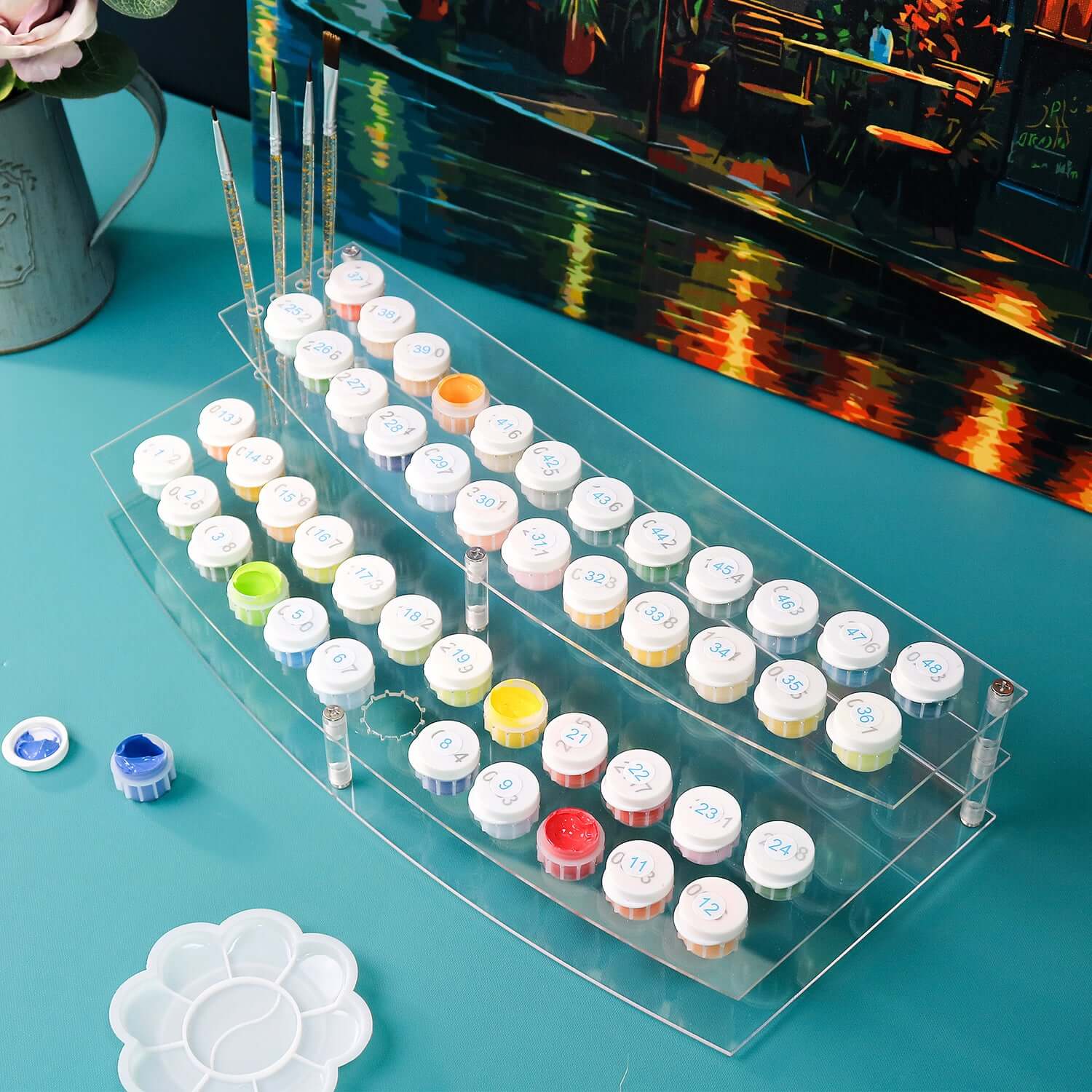 Multi-Size Paint Pot Holder -  Paint by Numbers Kit for Adults -  Portrait By Numbers