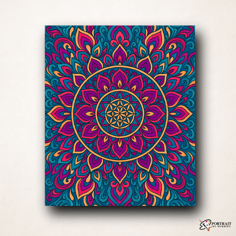 Mystic Flame (Mandala) -  Paint by numbers Kit -  Portrait By Numbers