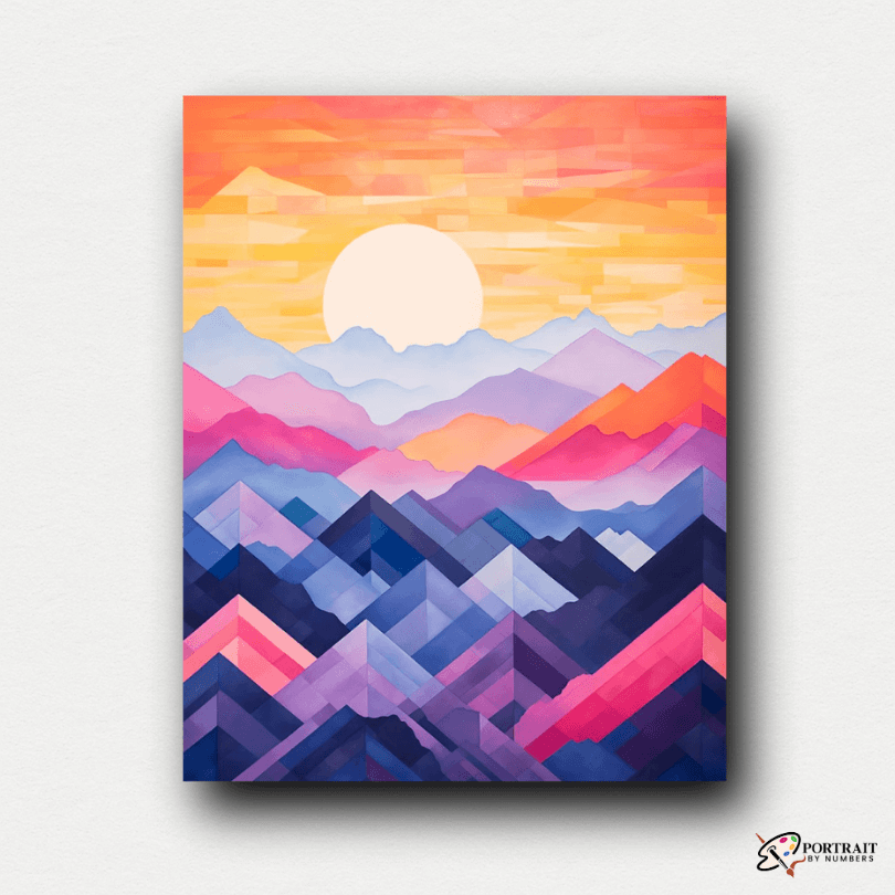 Mystic Mountain Tops -  Paint by numbers -  Portrait By Numbers