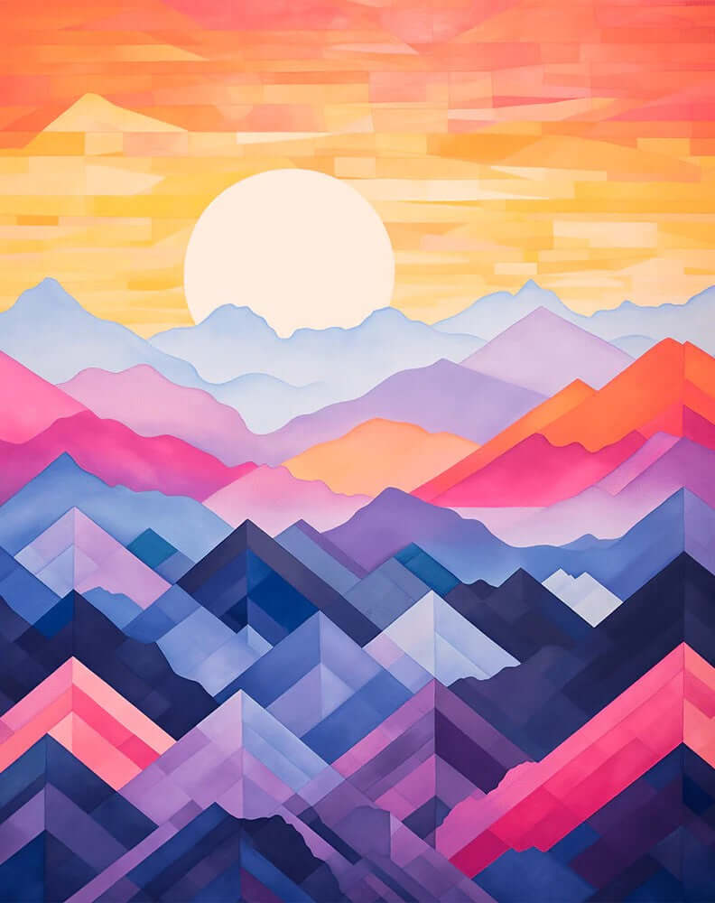 Mystic Mountain Tops -  Paint by numbers Kit -  Portrait By Numbers