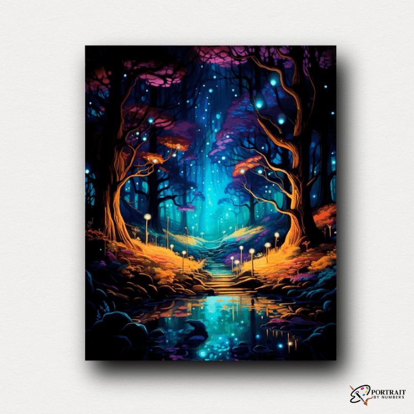 Mystical Forest Glow -  Paint by numbers Kit -  Portrait By Numbers