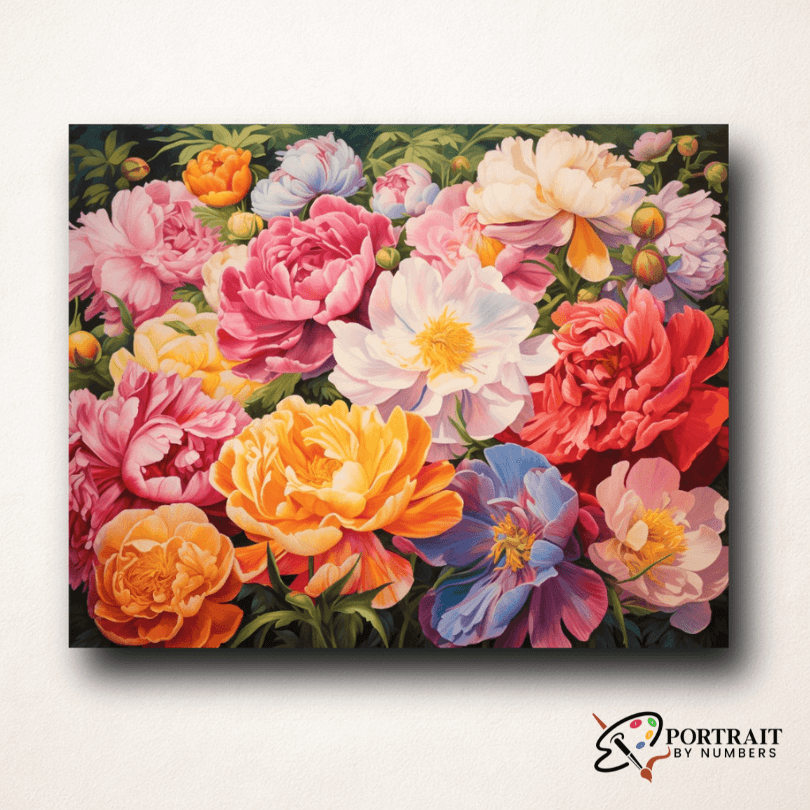 Nice Flowers -  Paint by numbers -  Portrait By Numbers