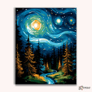 Night Swirl -  Paint by Numbers Kit for Adults -  Portrait By Numbers