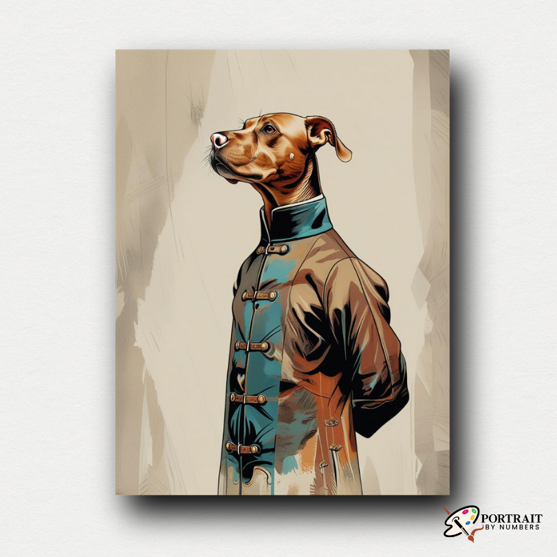 Noble Hound -  Paint by numbers Kit -  Portrait By Numbers
