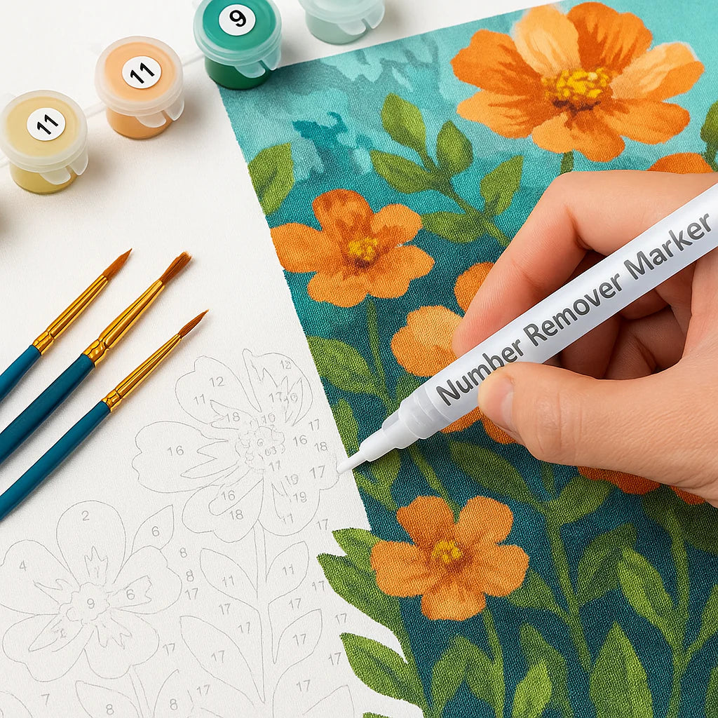 Number Remover Marker -  Paint by Numbers Kit for Adults | Relaxing DIY Art Gift | -  Portrait By Numbers