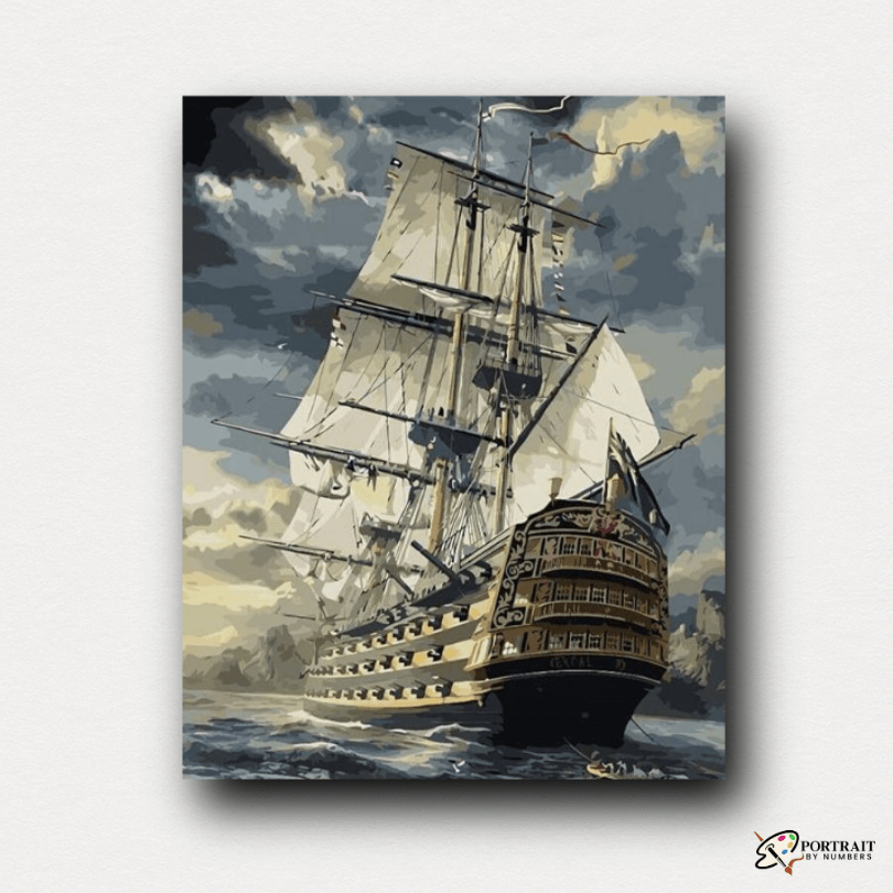 Ocean Boat -  Paint by numbers -  Portrait By Numbers