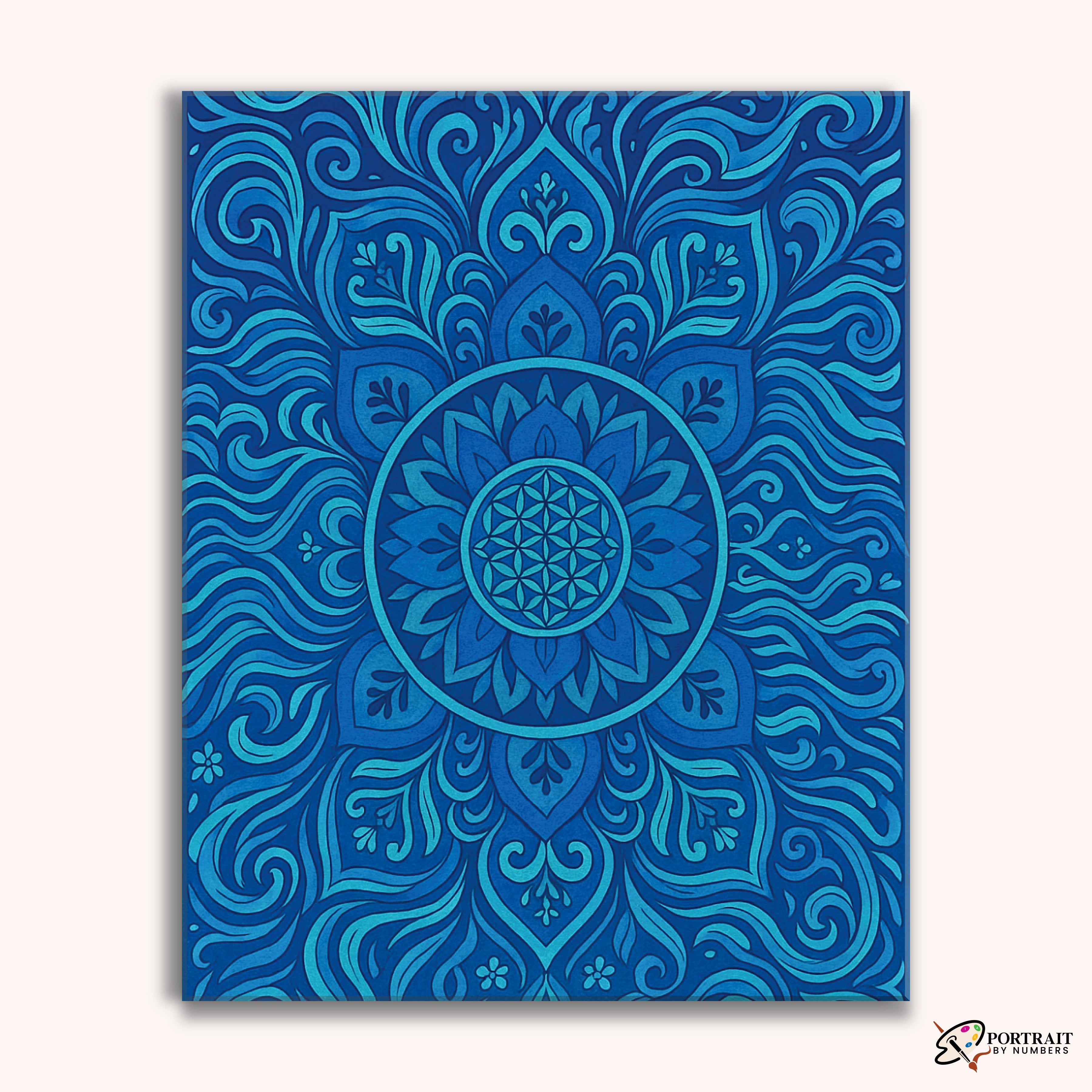 Ocean Flow (Mandala) -  Paint by Numbers Kit for Adults -  Portrait By Numbers