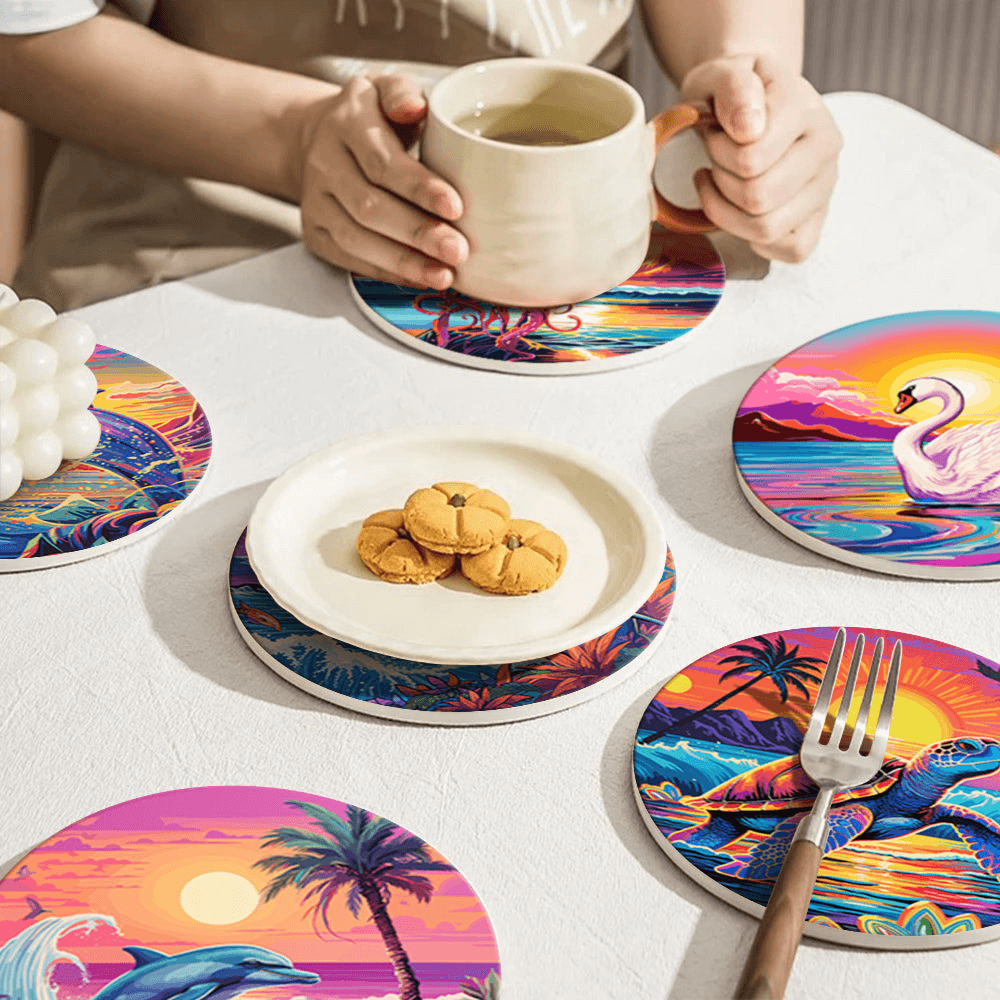 Ocean Glow (Set of 6) -  Paint by numbers Kit -  Portrait By Numbers