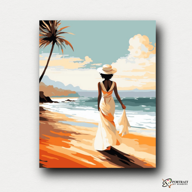 Oceanfront Walk -  Paint by numbers -  Portrait By Numbers