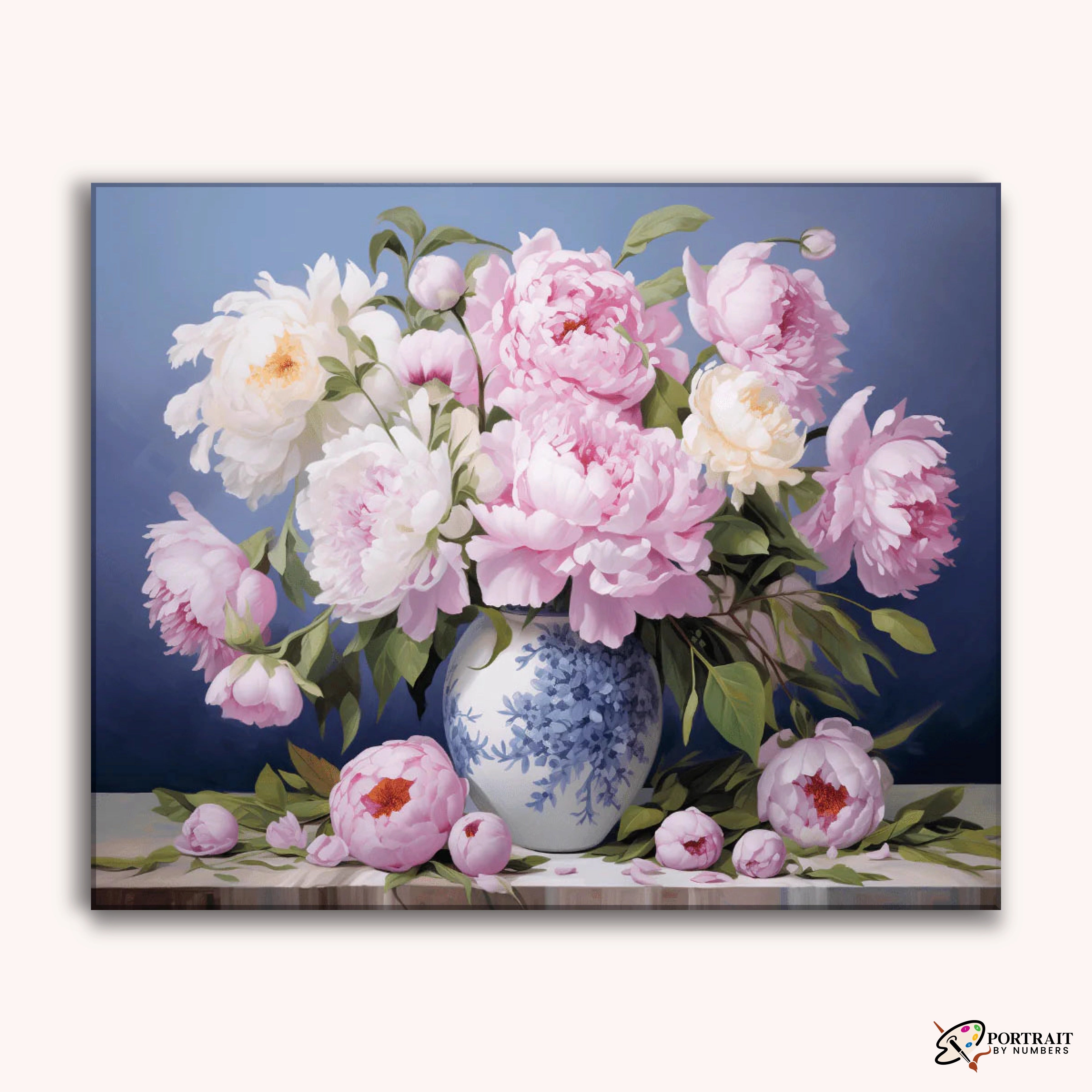 Old Bouquet Vase -  Paint by Numbers Kit for Adults -  Portrait By Numbers