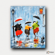 Old Friends Enjoy Rain -  Paint by numbers Kit -  Portrait By Numbers
