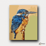 Old Kingfisher Solo -  Paint by Numbers Kit for Adults -  Portrait By Numbers