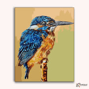 Old Kingfisher Solo -  Paint by Numbers Kit for Adults -  Portrait By Numbers